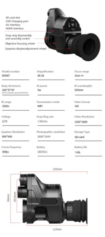 PARD NV007V Digital clip on 2020 model